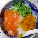 離乳食＜初期・中期・後期＞野菜のカラフル３食がゆ